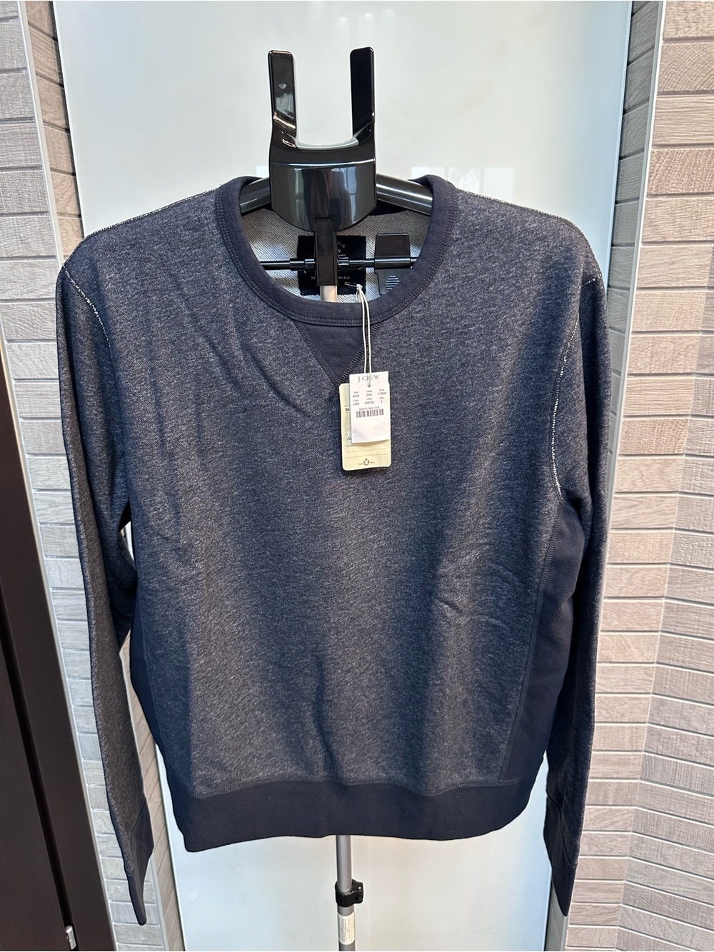 J. Crew Men’s Vintage Spring 2010 Crewneck Sueded Heather Dark Indigo Fleece